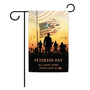 lovemyhome thank you military service patriotic garden flag memorial veterans day all gave some some gave all decorative yard banner for outdoor 12.5 x 18 inch printed both sides
