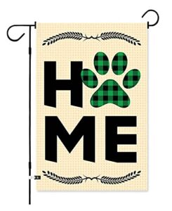 12 x 18 garden flag – yard flags decorations double sided garden flags for home patio decor (green hi5 dog)