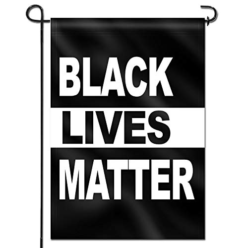 ANLEY Double Sided Premium Garden Flag, Black Lives Matter Decorative Garden Flags - Weather Resistant & Double Stitched - 18 x 12.5 Inch