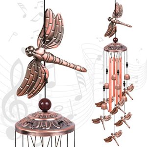 solawindchime outdoor dragonfly wind chimes, dragonfly memorial wind chimes, gift wind chime, dragonfly wind bell, gifts for women, for home, garden, indoor, outdoor decoration, garden wind chime