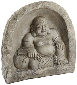 design toscano cs40170 buddha sanctuary asian garden statue, faux stone finish
