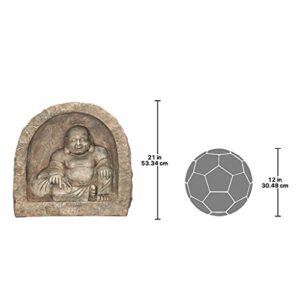 Design Toscano CS40170 Buddha Sanctuary Asian Garden Statue, Faux Stone Finish