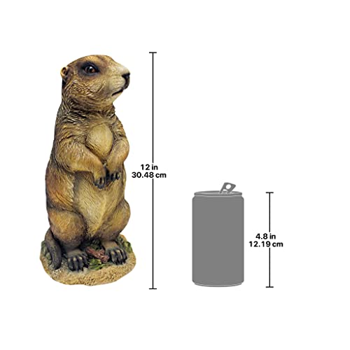 Design Toscano QL57873 Pesty, the Garden Gopher Statue, 6" Wx5.5 Dx12 H, full color