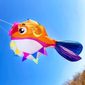 emma kites 29-inches Balloon Fish Windsock Hanging Décor for Garden Backyard Balcony Porch Campsite Decoration