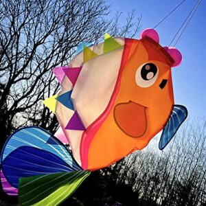 emma kites 29-inches Balloon Fish Windsock Hanging Décor for Garden Backyard Balcony Porch Campsite Decoration