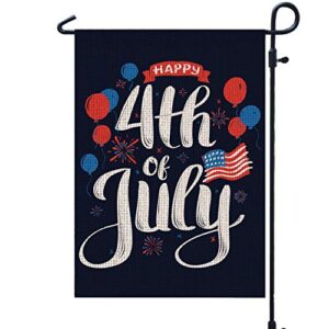 4th of july garden flag vertical double sided |yard decor & decoration outdoor -12×18 inch
