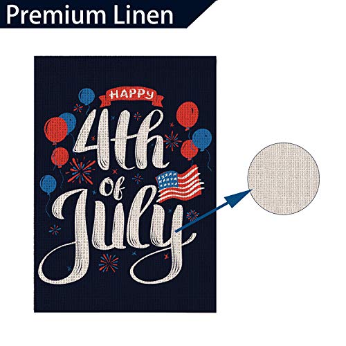 4th of July Garden Flag Vertical Double Sided |Yard Decor & Decoration Outdoor -12x18 Inch