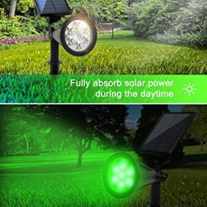 BOHON Solar Outdoor Lights Waterproof Solar Spot Lights Outdoor Spotlight 2-in-1 Wall Lights Auto On/Off Security Night Lights for Landscape Lighting Yard Patio Garden Deck Pathway 2 Pack (multicolor)