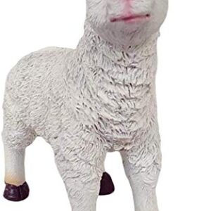 Taotenish Sheep Statues Resin Goat Lamb Statue Outdoor Statues for Garden Decor, Wedding Party Decor - Standing Left