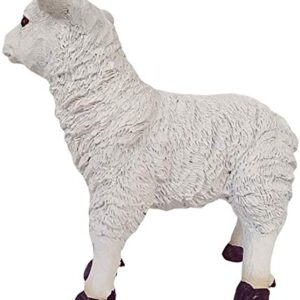 Taotenish Sheep Statues Resin Goat Lamb Statue Outdoor Statues for Garden Decor, Wedding Party Decor - Standing Left