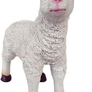 Taotenish Sheep Statues Resin Goat Lamb Statue Outdoor Statues for Garden Decor, Wedding Party Decor - Standing Left