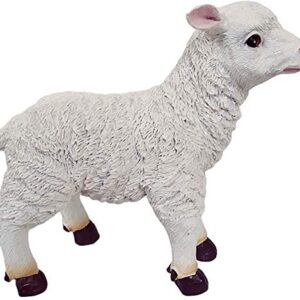 Taotenish Sheep Statues Resin Goat Lamb Statue Outdoor Statues for Garden Decor, Wedding Party Decor - Standing Left