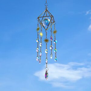 Hanging Sun Catchers with Crystals Ball Prism Rainbow Maker Suncatcher Indoor Suncatcher for Window Valentine's Day Christmas Decoration for Home Garden