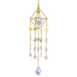 Hanging Sun Catchers with Crystals Ball Prism Rainbow Maker Suncatcher Indoor Suncatcher for Window Valentine's Day Christmas Decoration for Home Garden