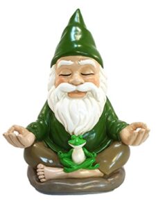 zen gnome – tranquility and peacefulness for your fairy garden and garden gnomes by glitzglam. 9 inches tall miniature figurine