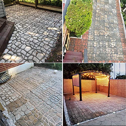 Walk Path Maker, Pathmate Stone Mold Paving Pavement Concrete Molds Stepping Stone Paver Walk Way Cement Molds for Patio, Lawn & Garden (2 Packs 13 x 13 x 1.4 inch)