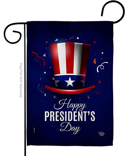 Ornament Collection Happy President's Day Garden Flag Star and Stripes Patriotism Independence Memorial United State American House Decoration Banner Small Yard Gift Double-Sided, Made in USA