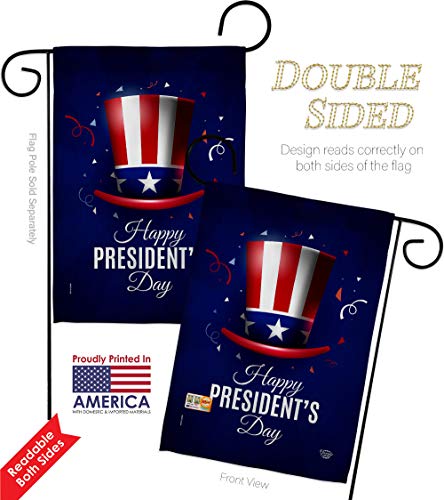 Ornament Collection Happy President's Day Garden Flag Star and Stripes Patriotism Independence Memorial United State American House Decoration Banner Small Yard Gift Double-Sided, Made in USA