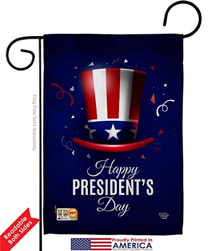 Ornament Collection Happy President's Day Garden Flag Star and Stripes Patriotism Independence Memorial United State American House Decoration Banner Small Yard Gift Double-Sided, Made in USA