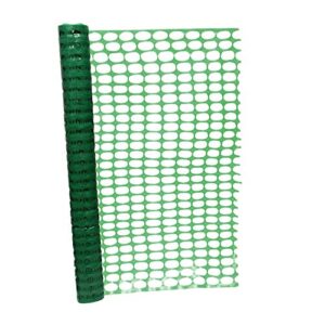 bisupply 4 ft safety fence – 100 ft plastic fencing roll for construction fencing pet fencing and event fencing, green