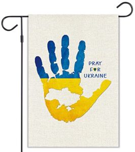 haustalk pray for ukraine garden flags double sided ukrainian national garden flag ukraine polyester flag for yard house decor 12×18