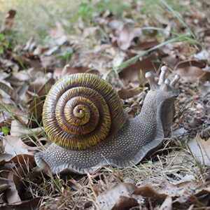 snail resin animal garden statue outdoor and garden decor patio yard (snail 7 inch)