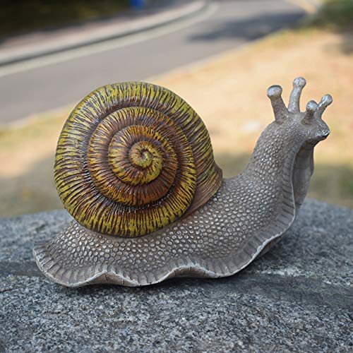 Snail Resin Animal Garden Statue Outdoor and Garden Decor Patio Yard (Snail 7 inch)