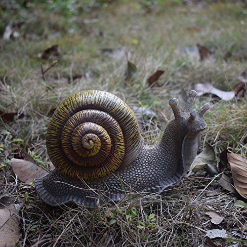 Snail Resin Animal Garden Statue Outdoor and Garden Decor Patio Yard (Snail 7 inch)