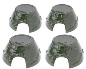 four pack of esschert design green toad houses