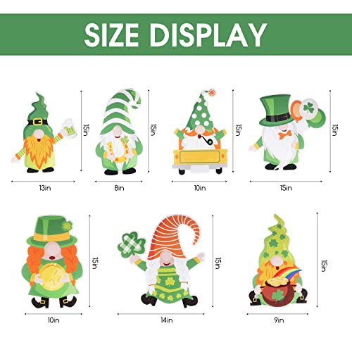 St Patrick's Day Decorations Yard Signs Leprechaun Gnomes Irish Shamrock Saint Patty's Lawn Garden Outdoor Yard Decor with Stakes