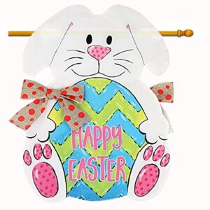 Spring Super Easter Bunny Eggs Garden Flag Welcome Home banner Double Sided Home decor Yard Garden Outdoor holiday Decorating 28" x 40"
