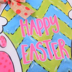 Spring Super Easter Bunny Eggs Garden Flag Welcome Home banner Double Sided Home decor Yard Garden Outdoor holiday Decorating 28" x 40"