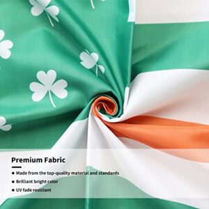 Probsin St Patricks Day Decorations Flag 3x5 Ft Banner Double Printed Irish Flag Holiday Shamrocks Clover Party Supplies Yard Signs Home Decor Funny Hanging Green Poster Welcome Photo Backdrop with Brass Grommets for Indoor Outdoor Garden Lawn Garage Hous