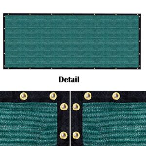 Tronssien Privacy Screen Fence 4 Ft x 50 Ft with Brass Buckle Heavy Duty Fencing Mesh Shade Net Cover for Wall Garden Yard Backyard (4 Ft X 50 Ft, Dark Green)