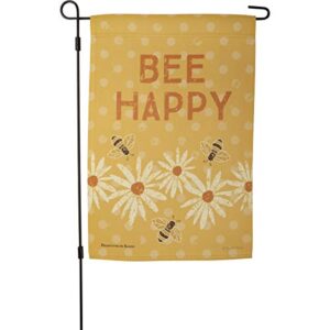 primitives by kathy 108591 bee happy garden flag, multi color 12″ x 18″