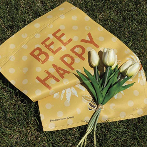 Primitives by Kathy 108591 Bee Happy Garden Flag, multi color 12" x 18"