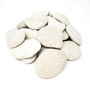 garden rocks (white) – landscaping rocks for garden and landscape design – 5 pounds (about 25 rocks)