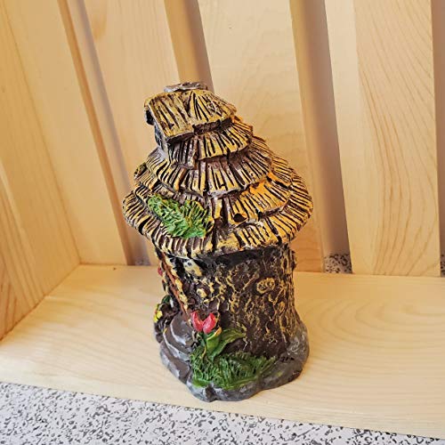 Fairy Garden Forest Figurine, Fairy House, Resin Miniature, 4"