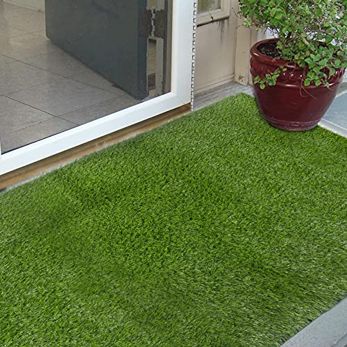 Falflor Artificial Grass Turf 2.3FTx3.3FT Realsitic Synthetic Grass Rug Fake Grass Turf Doormat Grass Pet Pads for Dogs Indoor Outdoor Grass Rug for Patio Balcony Garden Deck