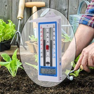 Digital Greenhouse Thermometer - Max Min Thermometer for Greenhouse or Garden Maximum and Minimum Temperatures Indoor Outdoor Greenhouse Accessories