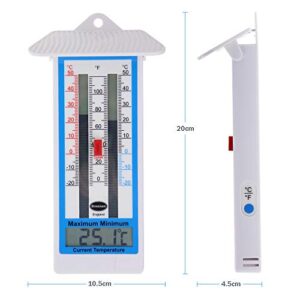 Digital Greenhouse Thermometer - Max Min Thermometer for Greenhouse or Garden Maximum and Minimum Temperatures Indoor Outdoor Greenhouse Accessories