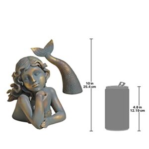Design Toscano QL30330 Merissa Siren of The Sea Mermaid Garden Statue, Faux Verdigris Finish