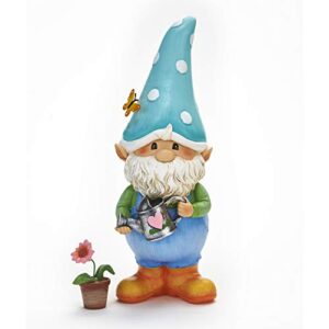 gnorm the garden gnome decorative lawn statue with flower pot
