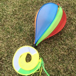 Syhonic 3Pcs Rainbow Windsock Hot Air Balloons Wind Spinner - Outdoor Whirligig Toy Garden Lwan Yard Home Decoration Ornament - Colorful Kinetic Hanging Decoration