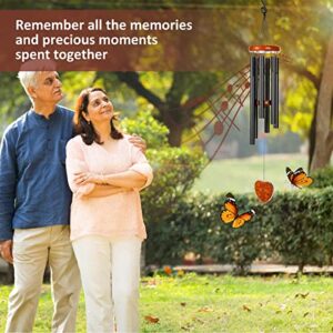 Sympathy Wind Chimes, 32" Memorial Wind Chimes for Loss of Loved One Prime, Meaningful Condolence Bereavement Rememberance Gifts for Loss of Father Mother Outdoor Deep Tone Wind Chimes Deco Garden