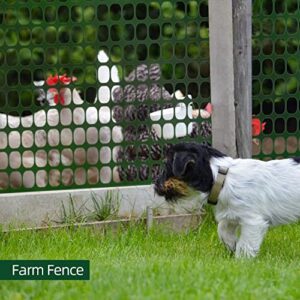 Ohuhu Garden Fence Animal Barrier, 4' x 100' Reusable Netting Plastic Safety Fence Roll, Temporary Pool Fence Snow Fence Economy Construction Fencing Poultry Fence for Deer, Rabbits, Chicken, Dogs