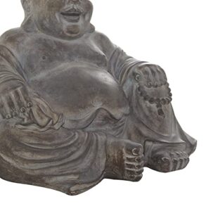 Deco 79 Magnesium Oxide Buddha Indoor Outdoor Meditating Garden Sculpture, 23" x 19" x 18", Brown
