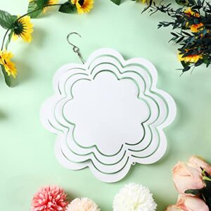 3 Pcs 10 Inch Sublimation Wind Spinner Blanks 3D Hanging Metal Sublimation Wind Spinners Double Sided Wind Powered Kinetic Sculpture for Yard Garden Indoor Outdoor