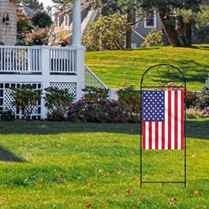 YEAHOME Garden Flag Holder Stand - Premium Metal Powder-Coated Garden Flag Arbor Weather-Proof Yard Flag Pole, Garden Flag Stakes Outdoor Decor for All Seasons Garden Flags