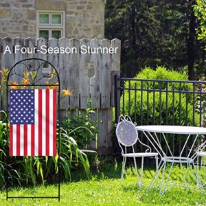 YEAHOME Garden Flag Holder Stand - Premium Metal Powder-Coated Garden Flag Arbor Weather-Proof Yard Flag Pole, Garden Flag Stakes Outdoor Decor for All Seasons Garden Flags